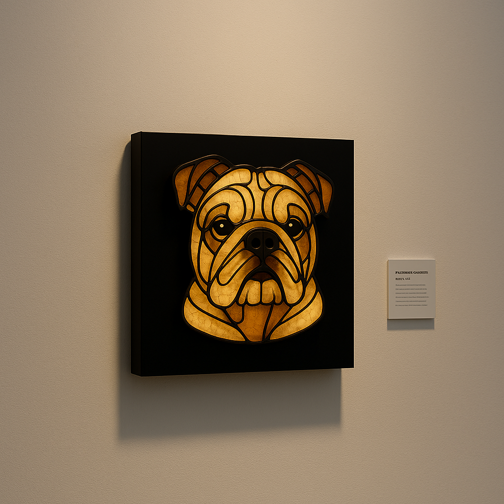Illuminated Bulldog Portrait
